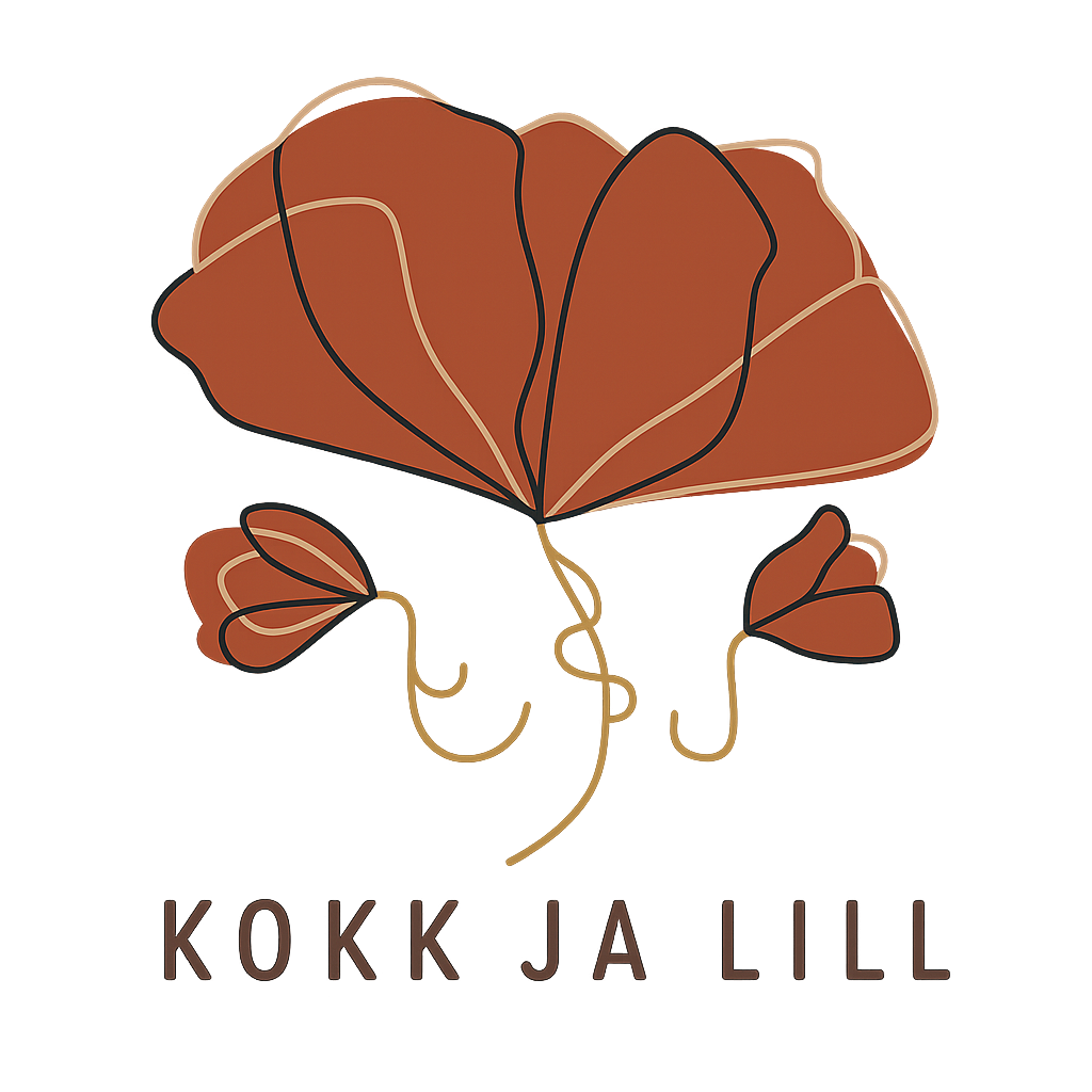 Tulekul: Kokk ja lill uudised and the text is also present as real text nearby