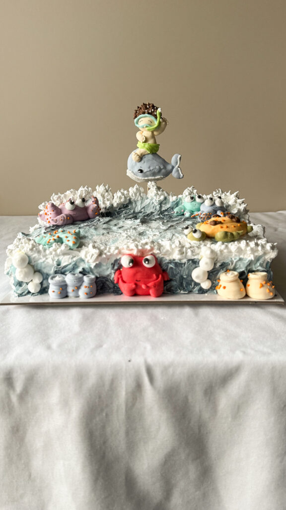 Laste pidutordid Laste meretemaatiline pidutort vahukommidega