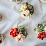 Kreemlillede portfoolio magustoidud lilledega